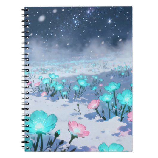 Winter Bloei Spiraal Notebook Notitieboek (Voorkant)