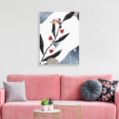 Winter Bloem Abstract Canvas Afdruk (Insitu (Woonkamer))