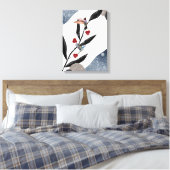 Winter Bloem Abstract Canvas Afdruk (Insitu (Slaapkamer))