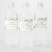 Winter Bloem Bruidsfeest Waterfles Label Etiket (Flessen)