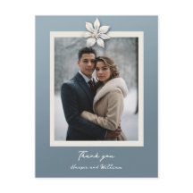 Winter bloem bruiloft foto dank u