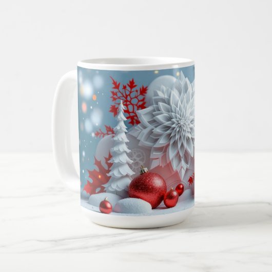 Winter Bloem Compositie Koffiemok (Voorkant links)