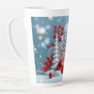Winter Bloem Compositie Latte Mok