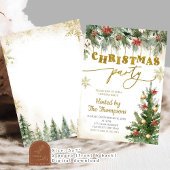 Winter Bloem Kerstvakantie Feest Kaart