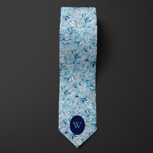 Winter Bloem Monogram Stropdas