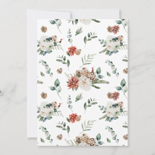 Winter Bloem Oh Wat Een Leuke Meid 1e Verjaardagsf Kaart (Achterkant)