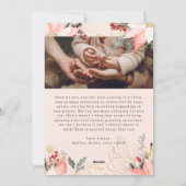 Winter Bloemboog Vrolijke Vier Foto Kerstmis Feestdagenkaart (Achterkant)