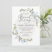 Winter Bloemen | Baby Brunch Kaart (Staand voorkant)