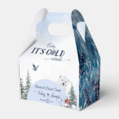 Winter Bloemen Baby Koud Buiten Beer Red Bird Bedankdoosjes (Voorkant Zijde)