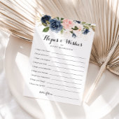 Winter Bloemen Baby shower Hoop & Wensen Kaart