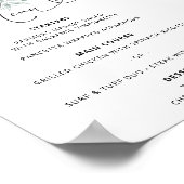 Winter Bloemen Baby Shower Poster (Hoek)