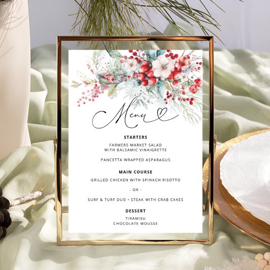 Winter Bloemen Baby Shower Poster