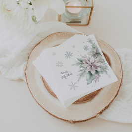 Winter Bloemen Baby Shower Servet
