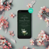 Winter Bloemen Boeket Protea Huwelijk Kaart