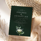 Winter Bloemen Boeket Protea Huwelijk Kaart