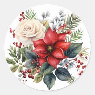 Winter Bloemen Boeket Stickers
