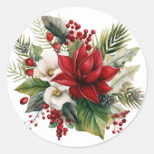Winter Bloemen Boeket Stickers (Voorkant)