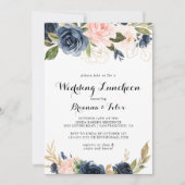 Winter Bloemen Bruiloft Luncheon Vrijgezellenfeest Kaart (Voorkant)