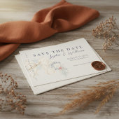 Winter Bloemen Bruiloft Platte Save The Date Kaart