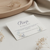 Winter Bloemen Bruiloft RSVP Kaart