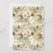 Winter Bloemen Bubbles Brunch & Bloom Bruidsuitnod Kaart (Achterkant)