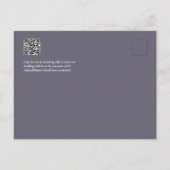 Winter Bloemen Budget Trouw Uitnodiging QR Code (Achterkant)