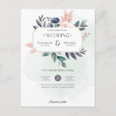 Winter Bloemen Budget Trouw Uitnodiging QR Code (Voorkant)