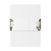 Winter bloemen elegante gouden ivoor bruiloft uitnodigingen wikkel (Achterkant Voorbeeld)