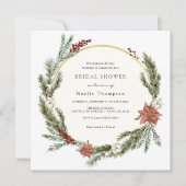 Winter Bloemen en groen Vrijgezellenfeest Kaart (Voorkant)