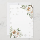 Winter Bloemen Geslacht onthullen Baby shower Kaart (Achterkant)