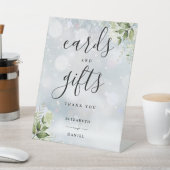 Winter Bloemen groen Kaarten en geschenken Reclamebord Met Voetstuk (Insitu)