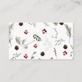 Winter Bloemen Hoeveel Kussen Bruidsspel Informatiekaartje (Achterkant)