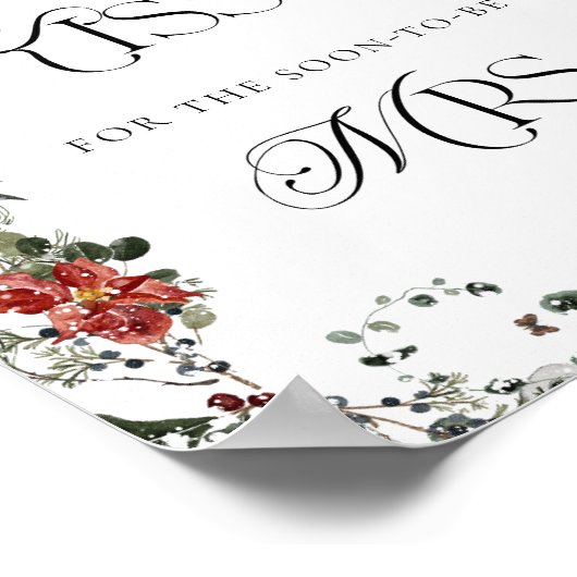 Winter Bloemen Hoeveel Kussen Vrijgezellenfeest Ga Poster (Hoek)