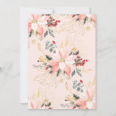 Winter Bloemen Kerstmis Jingle & Mingle Party Kaart (Achterkant)