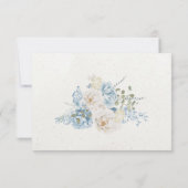 Winter Bloemen Klassieke bruiloft QR CODE RSVP Kaart (Achterkant)