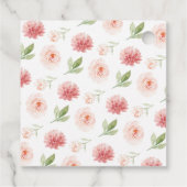 Winter Bloemen Meisje Baby shower Dank u Bedankjes Labels (Achterkant)