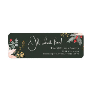 Winter Bloemen Oh wat leuk! Retouretiket Etiket
