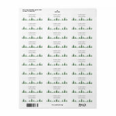 Winter bloemen retouradreslabel etiket (Full Sheet)