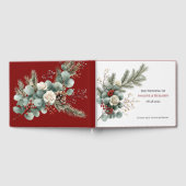 Winter Bloemen Rood Wit Kerst Roos bruiloft Gastenboek (Volledig)