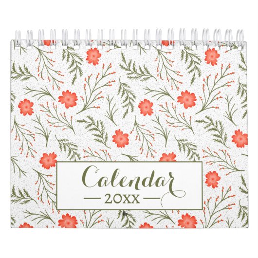 Winter Bloemen Script Positieve Affirmatie 2025 Kalender (Hoes)