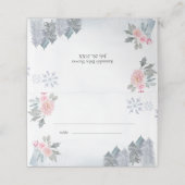 Winter Bloemen Sneeuwvlokken Baby shower Plaats ka Plaatskaartje (Buitenkant ongevouwen)