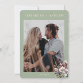 Winter Bloemen | Trouwfeest Kaart (Achterkant)
