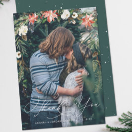 Winter Bloemen | Trouwfoto-overlay Bedankt