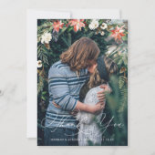 Winter Bloemen | Trouwfoto-overlay Bedankt (Voorkant)