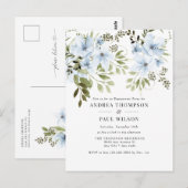 Winter Bloemen | Uitnodiging voor verlovingsfeest (Voorkant / Achterkant)