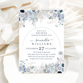 Winter Bloemen Waterverf bloem Baby Jongen Douche Kaart