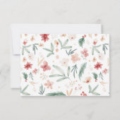 Winter Bloemen Waterverf bruiloft RSVP QR Code Kaartje (Achterkant)