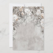 Winter Bloemen Wonderland Bruiloft Kaart (Achterkant)