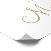 Winter bloemenbruiloft advies en goed wensen teken poster (Hoek)