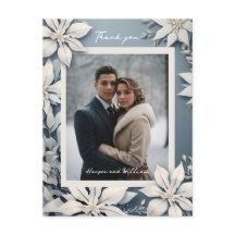 Winter bloemenbruiloft foto dank u